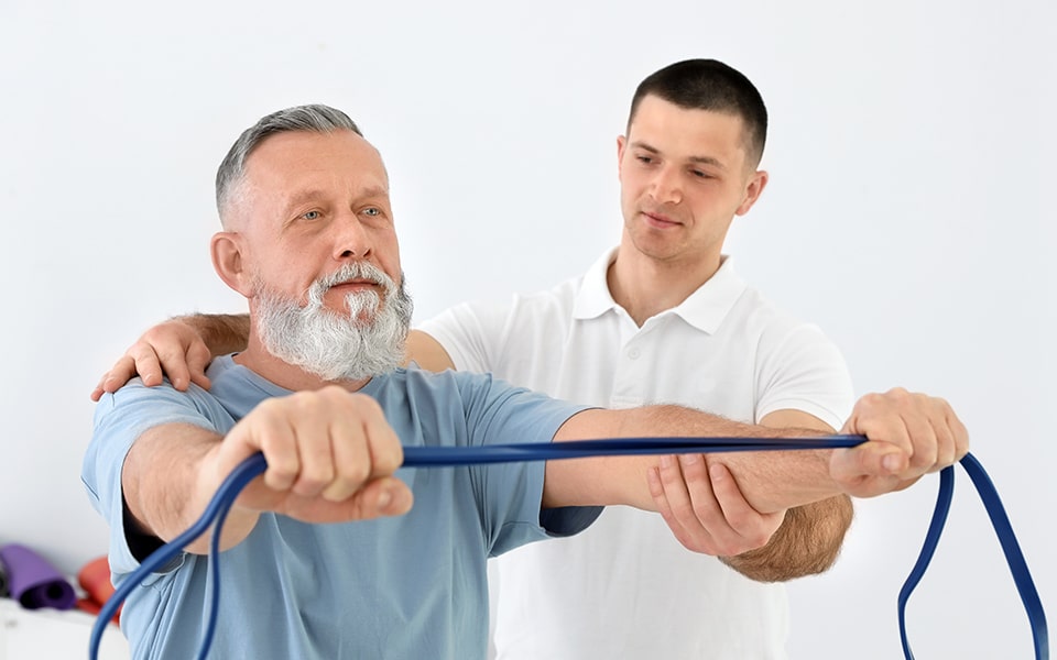 Older gentleman in therapy