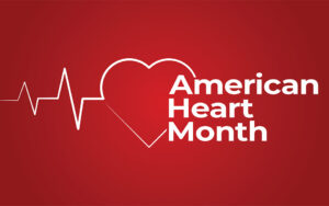 American Heart Awareness Month. February Cardiovascular health season background banner.
